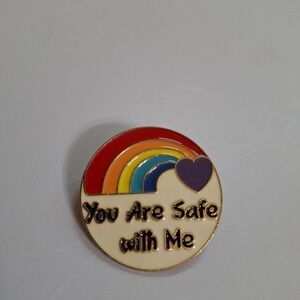 You Are Safe With Me Enamel Pin - Pride, LGBTQIA+, Glitter, Sparkles